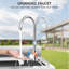 Évier de cuisine 21,65 x 19,68 po, cuve simple autoportante en acier inoxydable avec robinet d'eau chaude et froide