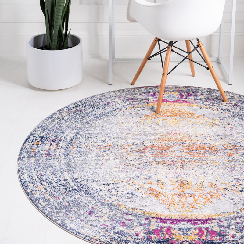 Oriental Indoor Rug, Round 3'7"