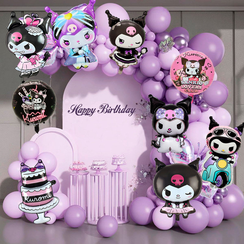 Kuromi Party Supplies, 10 Pcs Kuromi Balloon Sets