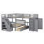 Lit superposé en L avec 3 tiroirs, bureau portable et garde-robe-1681200980