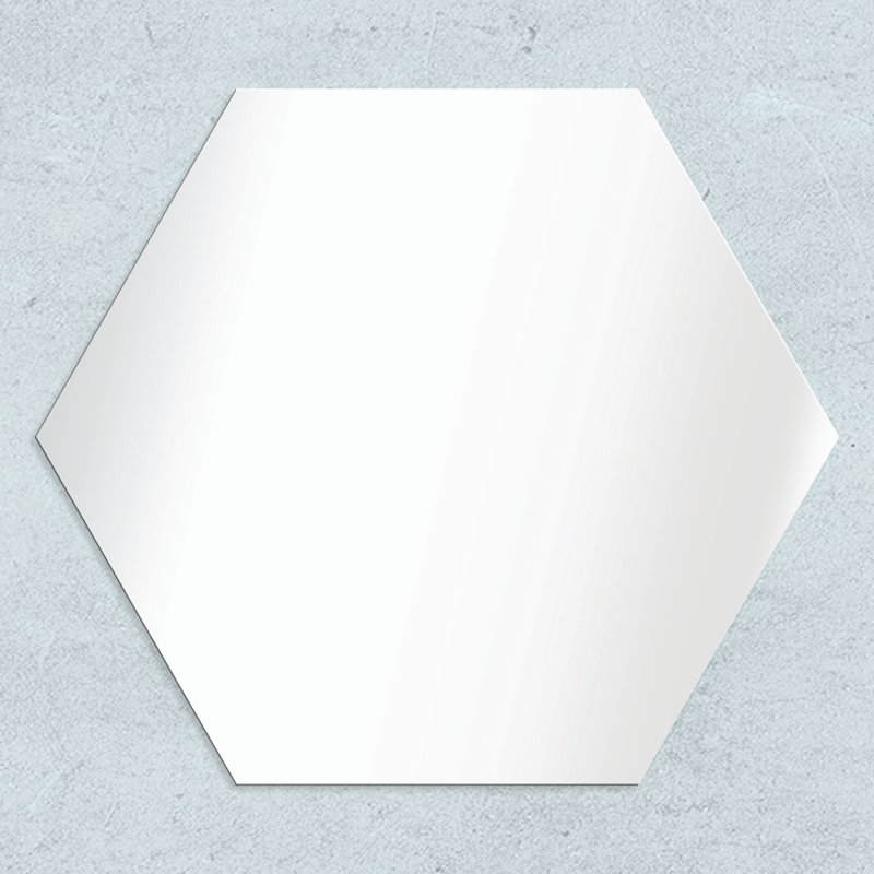 Flat Wall Mirror, 59.5cm H x 51.5cm W x 0.3cm D