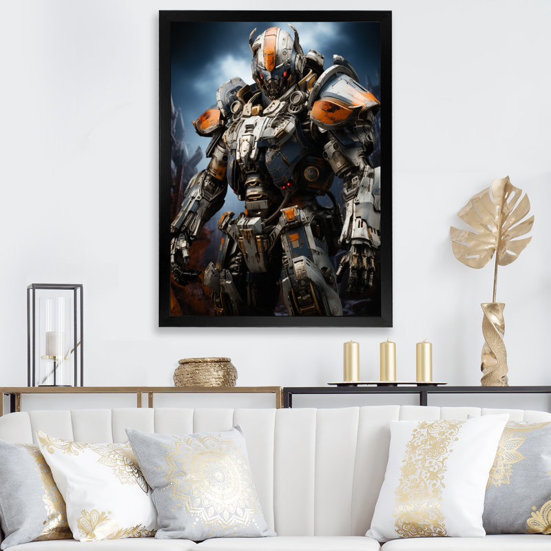 «Villian Transformer I», reproduction sur toile, H 32 po x l 24 po x P 1 po, Cadre simple noir