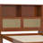 Wooden Bed With Two Storage Lockers, Drawer, And Storage Shelf On Headboard, Multifunctional Platform Bed With Natural Rattan-1915178840