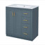 Ensemble de meuble-lavabo 30 po avec lavabo en céramique, armoire de rangement en bois massif, ensemble de meuble-lavabo autoportant avec 3 tiroirs et portes à fermeture douce-1005166085-1005166082-1005166108