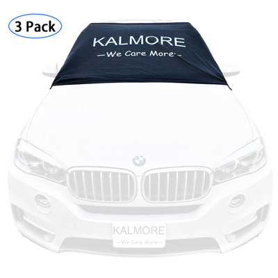 Ensemble de 3 couvre-pare-brise de voiture pour protéger le pare-brise et les essuie-glaces de la neige, de la glace et du givre, taille unique pour toutes les voitures, VUS, camions et fourgonnettes (70 po x 50 po)