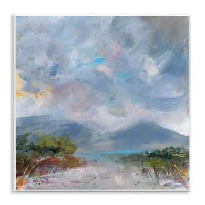 Plaque murale Expressive Mountain Mist, design par Leslie Birch