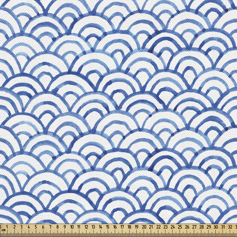 Tissu écailles de poisson Ambesonne, l 58 po x L 108 po