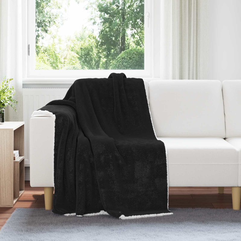 5.3-32 Throw Blanket, 150cm x 130cm, Black