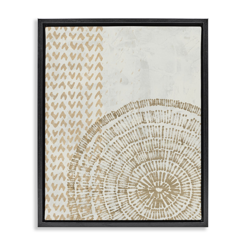 «Boho Fractal Patterns Floater», art mural par June Erica Vess, Cadre flottant noir de jais, H 31 po x l 25 po