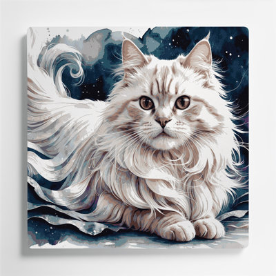 Cats Manchurian Gray Metal Wall Art