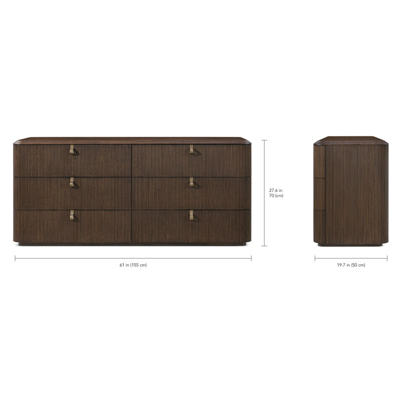 Vienna 6-Drawer Dresser, Brown