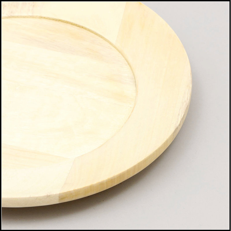 Assiette en bois fabriquée à la main de 13 pouces, napperon écologique et durable en bois, parfait pour les tables élégantes