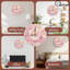 Horloge rose en cristal avec chiffres