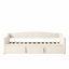 UK&EU 3-in-1 Velvet Extendable Daybed with Pop-Up Trundle, Upholstered Sofa Bed Frame, Beige & Grey, 90x190/200cm-367988572-367988573