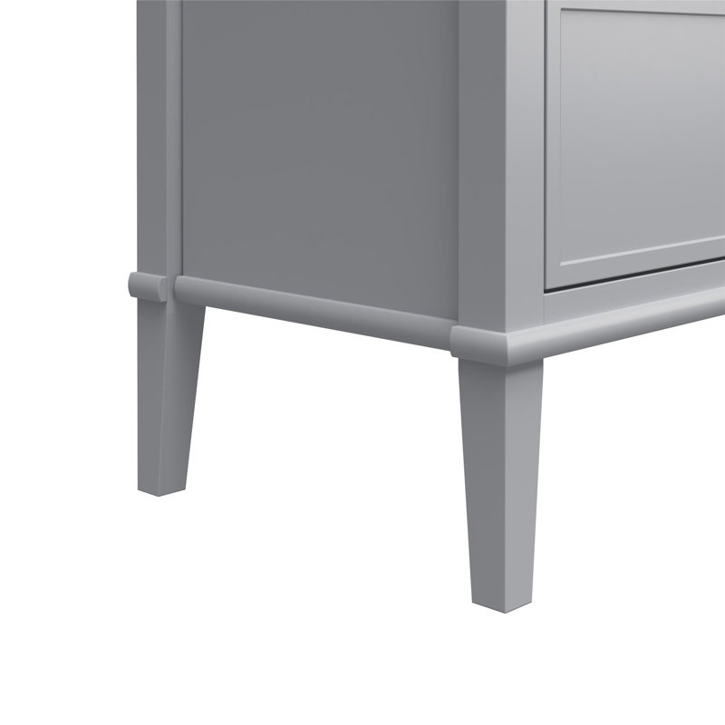 Coiscou 140 cm W Chest of 6 Drawers, Grey