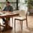 Jordaan Fully Assembled Modern Dining Chair Set of 2, Faux Leather with Solid Wood Legs