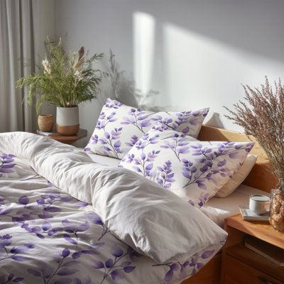 Ensemble de literie à motif abstrait 3 pièces - Housse de couette et coussin décoratif Boho