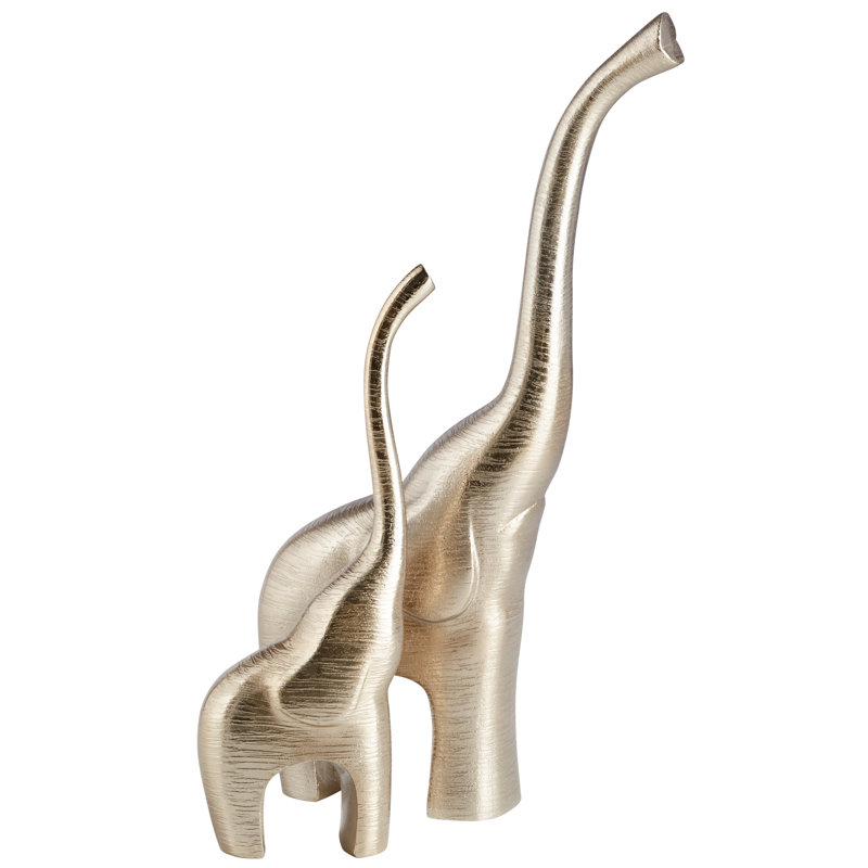 Trumpeter Elephant Figurine, 12.25" H X 2.5" W X 5" D