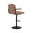 Set Of 2 Adjustable Swivel Bar Stools With Backs And Armrests, Faux Leather Kitchen Island Counter Height Bar Chairs With Round Metal Base And Footrest
