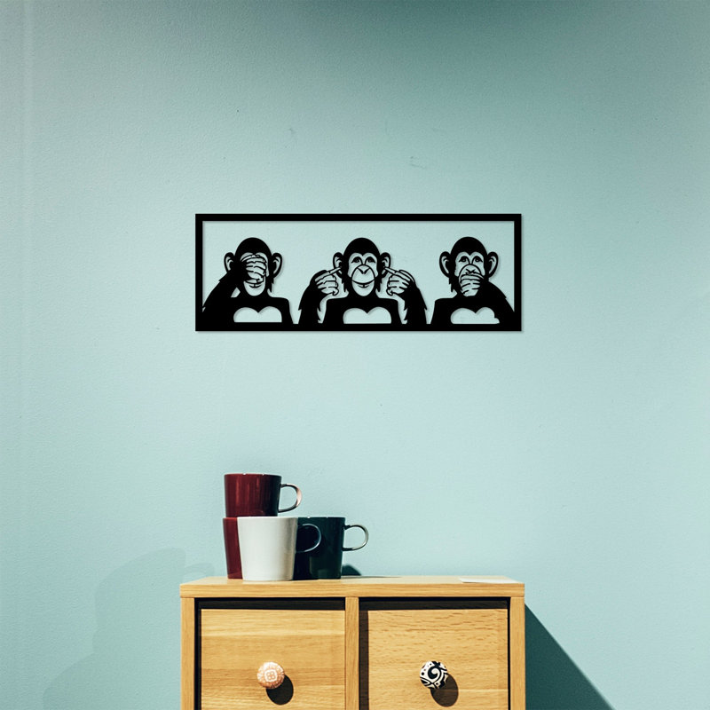 Accessoire mural élégant en métal noir élégant, 19,7 po x 7,1 po | 100% métal, épaisseur: 0,06 pouce | Fixation murale facile avec support intégré | Décoration élégante pour le salon, la chambre à coucher et le bureau