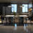 White Rectangular Stone with Metal Dining Table-1603113295