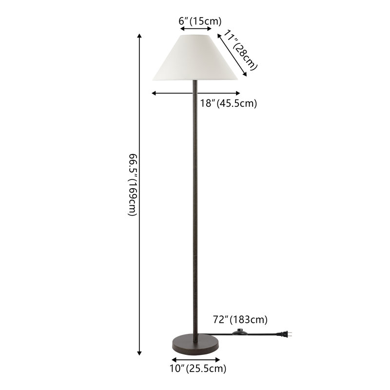 Tyrielle 65'' Black Accent Floor Lamp