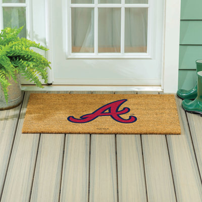 Grand tapis en fibre de coco Atlanta Braves, 36 po x 24 po