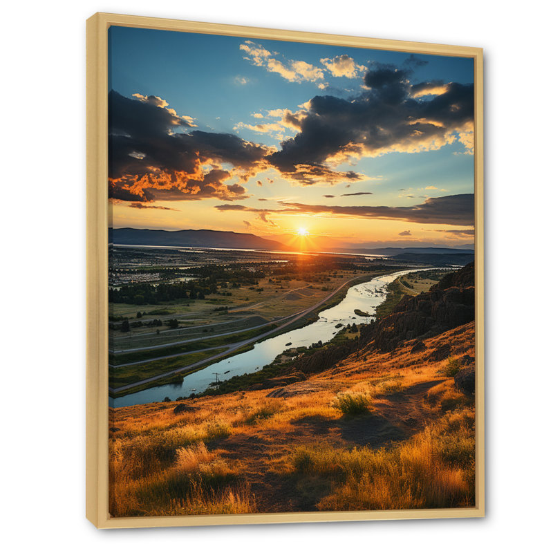 " Washington Landscape II ", Natural Floater Framed, 44" H x 34" W x 1.5" D
