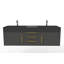 Ensemble de meuble-lavabo double mural 60 po Russett-240086616-240086619-263340073