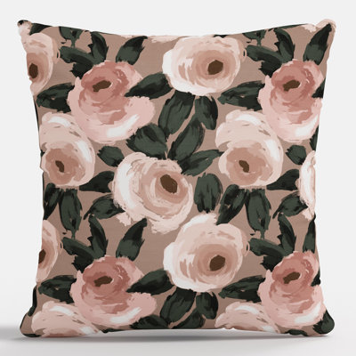 Coussin décoratif d'intérieur en rose Bloomsbury et rose cendré