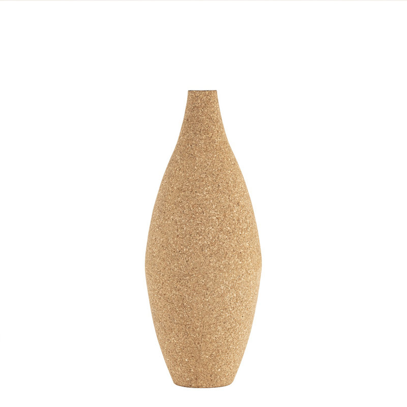 Petit vase à fleurs en liège, H 14,25 po x l 6,25 po x P 6,25 po