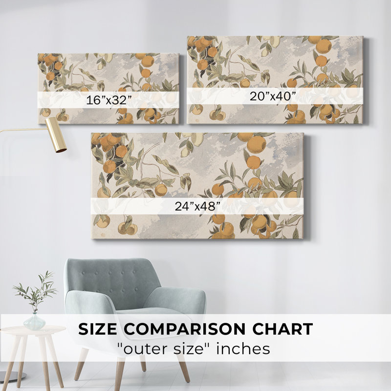 Botanical Series-CDXLIV- Toile tendue avec châssis - Prêt à accrocher, H 16 po x l 32 po