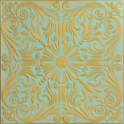 Spanish Silver 1.6 ft. x 1.6 ft. Polystyrene Glue-up Ceiling Tile