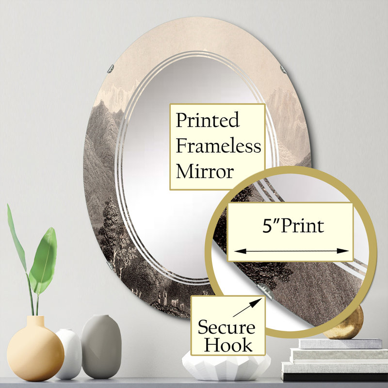 Miroir mural monochrome Mont Blanc, 30 po x 20 po