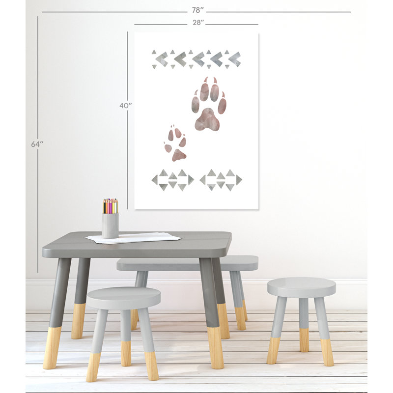 Rolled Little Lady Den Paws, impression sur papier, H 40 po x l 28 po x P 1 po