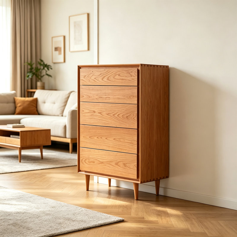 Commode décorative de coin et de mortaise à poignée en coin