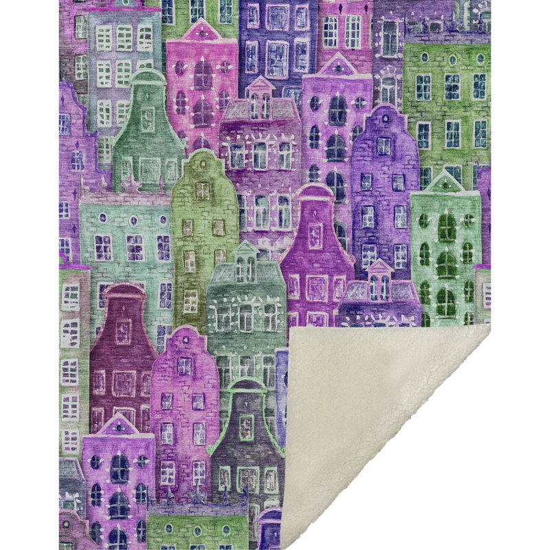 Jeté fantaisie Addison Sherpa ASB600, Purple