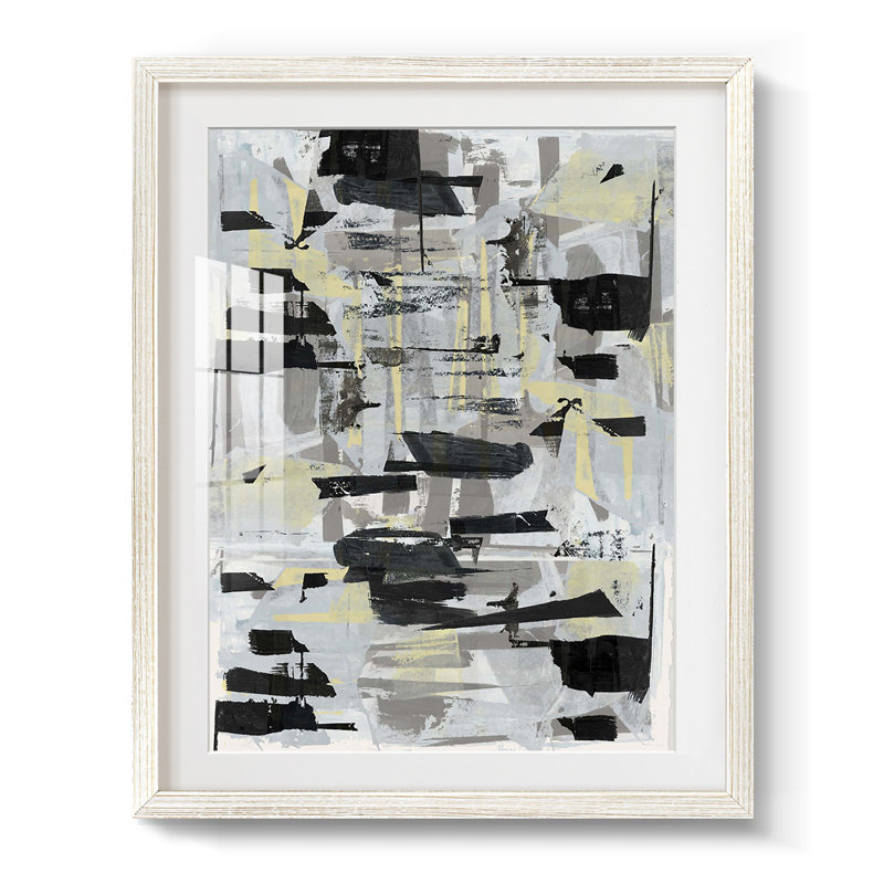 «Tiles & Texture Abstract Angles III», reproduction encadrée, H 28,5 po x l 20,5 po, Blanc