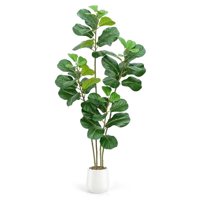 Faux Ficus Tree in Pot and Planter