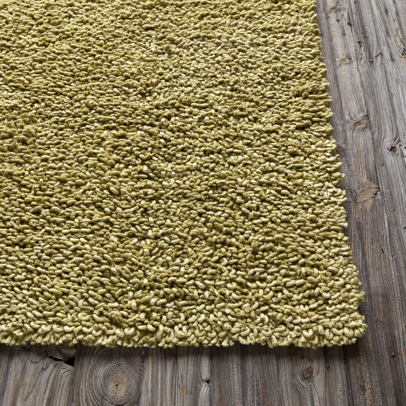 Zeal Wool Area Rug in Yellow, Round 7'9"