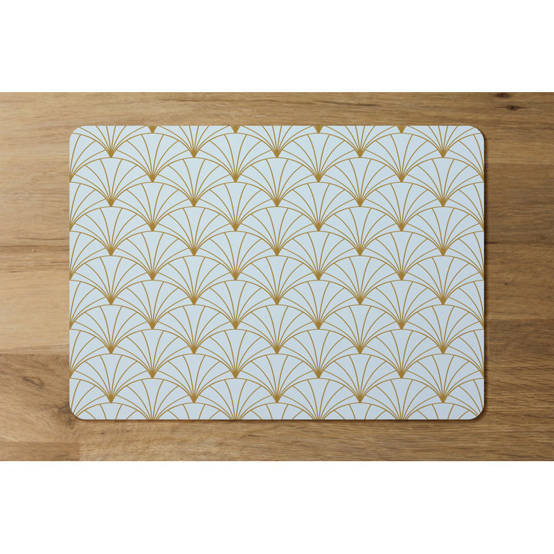 Shelva Wood, Polyester Geometric Rectangle Placemat