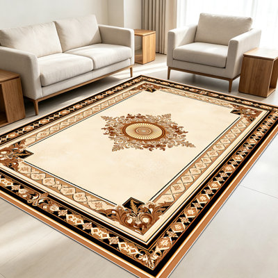 1PC Traditional - Style Area Rugs for Living Room, Soft and Comfortable, Suitable for all seasons, easy - to - maintain, machine washable Indoor floor mat, Under Table Farmhouse suitable for Bedroom, Dining Room, Hallway, Patio, Balcony, Home Decor