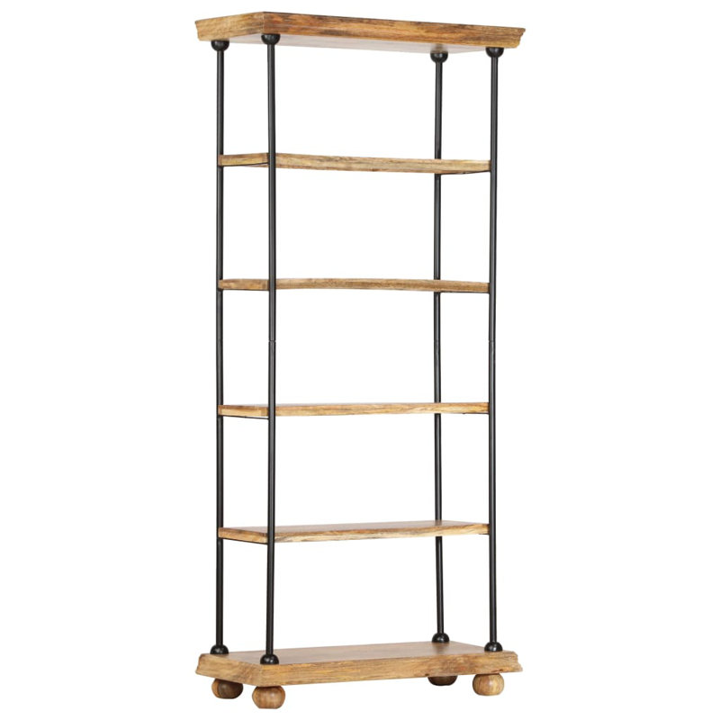 Gorby 180cm H Solid Wood Etagere Bookcase, 180cm H x 80cm W x 35cm D