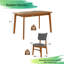 Ensemble de salle à manger 5 pièces de style Mid-Century moderne - table compacte et 4 chaises rembourrées?