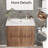 24-Inch Wall-Mounted Bathroom Vanity with Ceramic Sink – Floating Cabinet Set with Soft-Close Drawers, Faucet, and Pop-Up Drain in Walnut Finish-1020340782