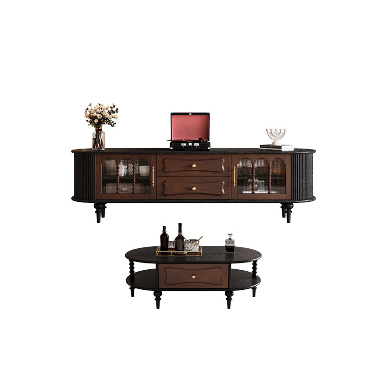 Ensemble de table de salon et de meuble télé 2 pièces