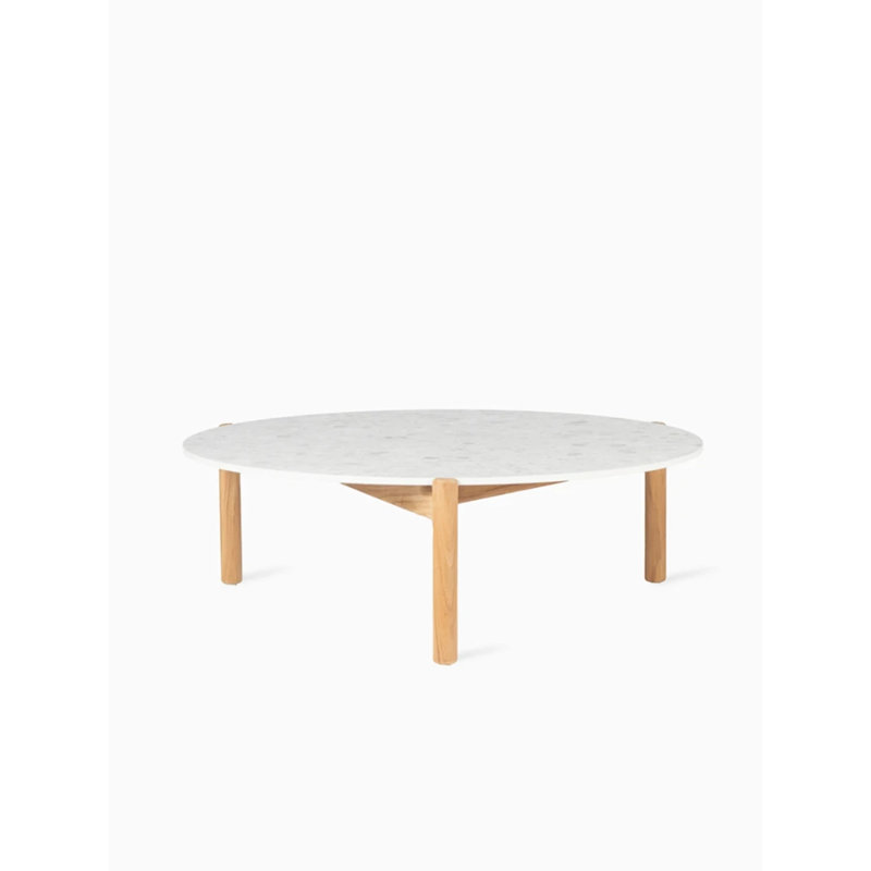 Oda Outdoor Round Coffee Table, 13.78" H x 28.35" W x 28.35" D, Shards