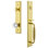 Carré One-Piece Handleset with Single Cylinder Deadbolt and F Grip with Bordeaux Knob