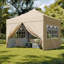 Pop Up Gazebo with Sides Waterproof Outdoor Canopy with Wheeled Carry bag Heavy Duty Instant Shelter for Garden Party BBQ-128881580-128881581
