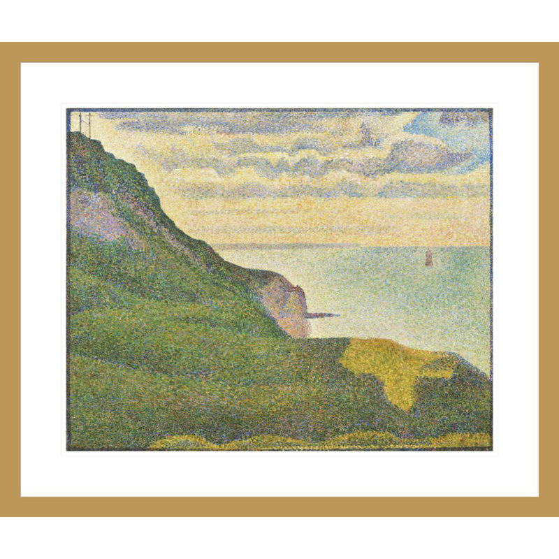 «Seascape at Port-en-Bessin Normandy» par Georges Seurat, impression giclée encadrée, H 23,5 po x l 27,64 po